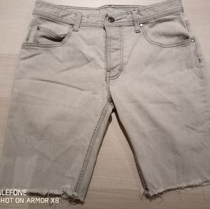 Nasty Pig Cut offs Khaki Denim Shorts Size 30 - Frayed Detail